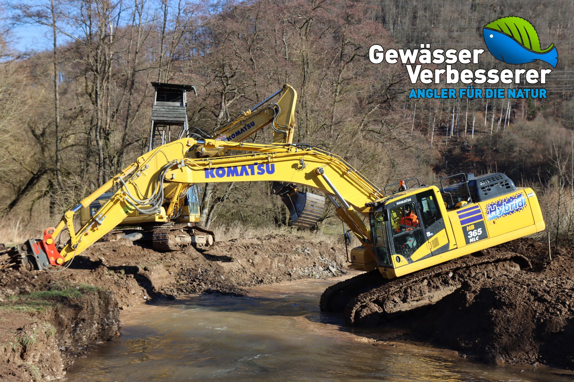 Arbeiten im Zuge des Renaturierungsprojektes an der Diemel, Foto: Planungsnetzwerk für nachhaltige Regionalentwicklung e.V.