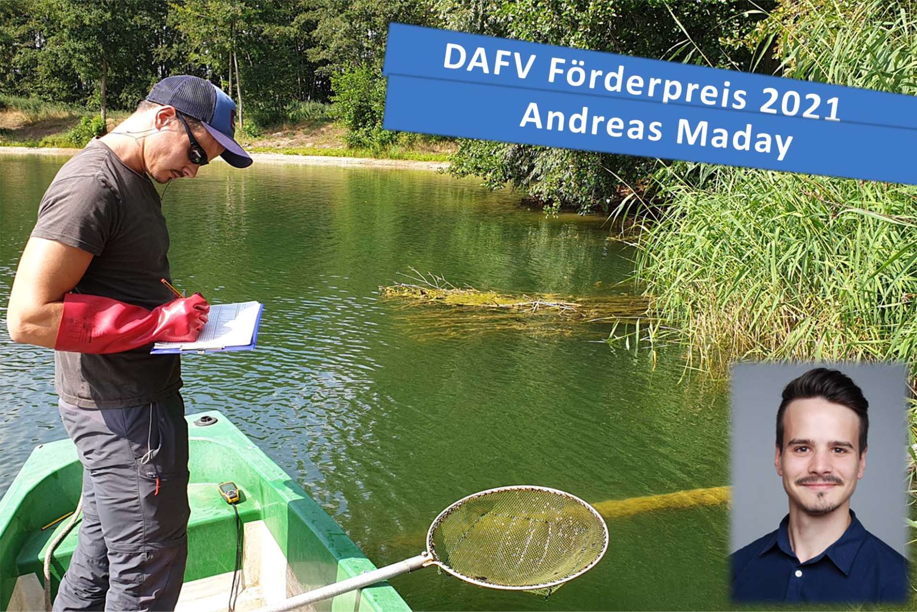 Der Förderpreis 2021 des DAFV geht an Andreas Maday, der in seiner Masterarbeit die Auswirkungen von Totholz auf Fischbestände untersuchte.